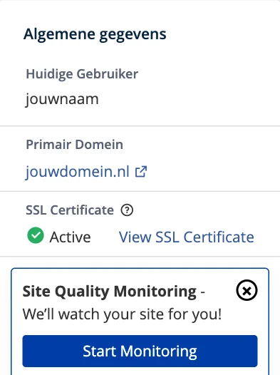 Het IP-adres van je pakket in cPanel
