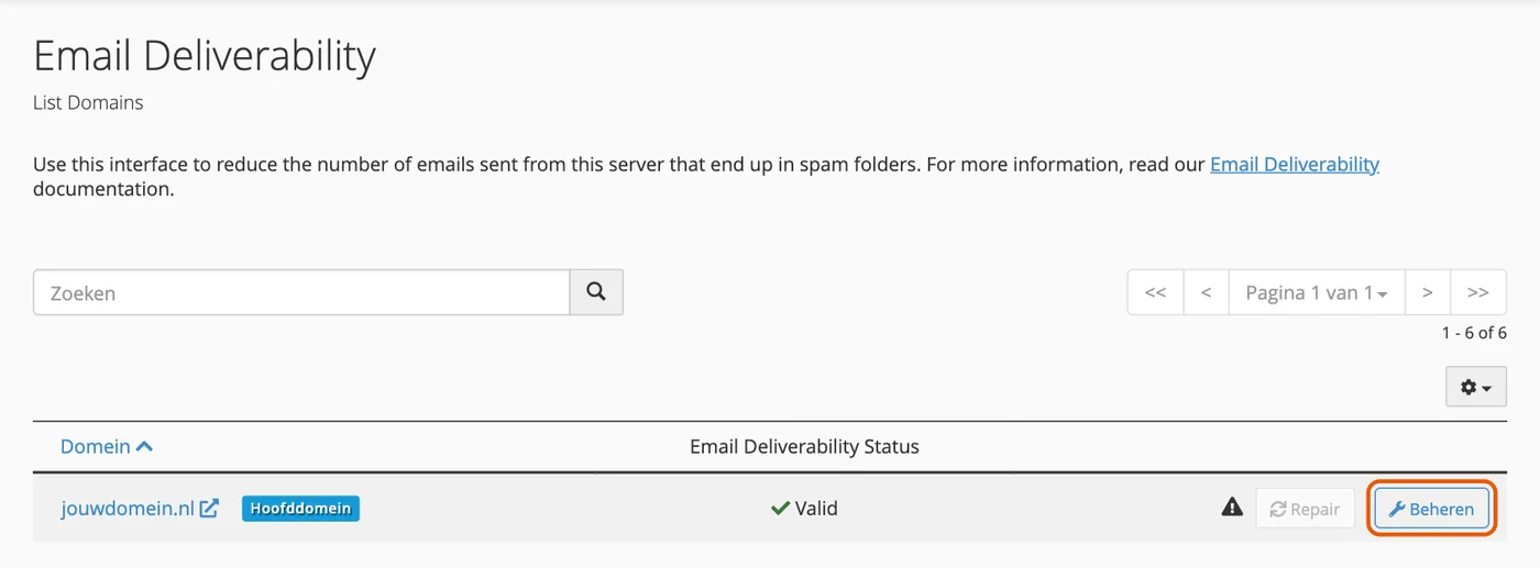 Email Deliverability in cPanel